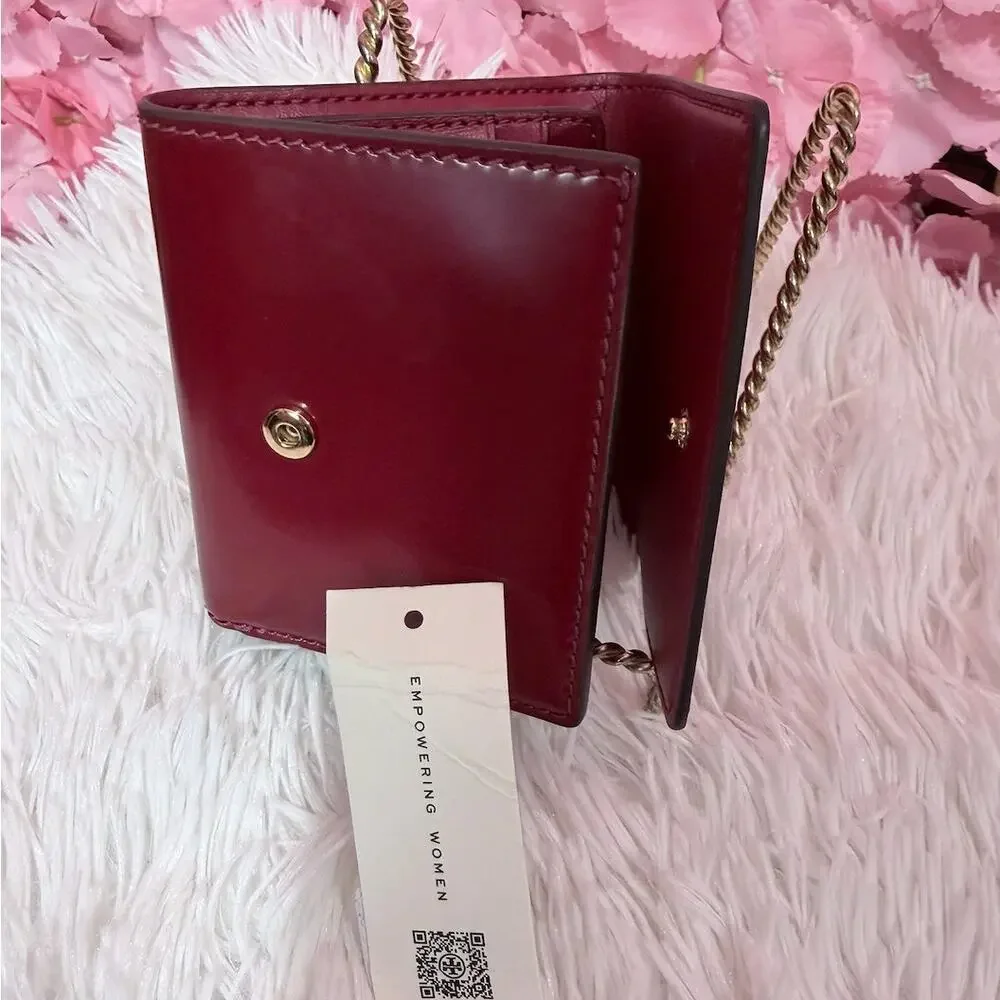 TORY BURCH Britten Smooth Compact Wallet NWT